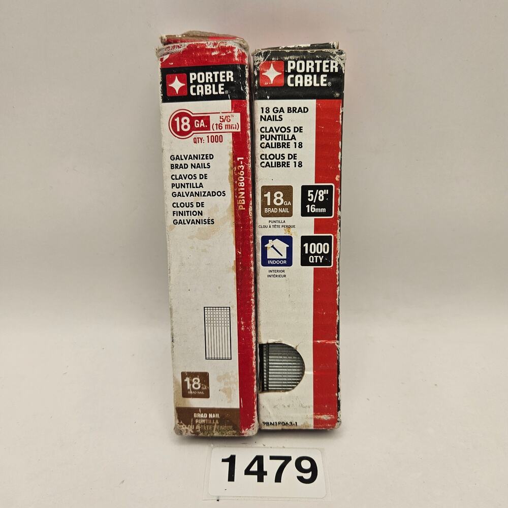 PORTER CABLE 5/8" 18 GAUGE BRAD NAILS 5/8 INCHE 2000 PCS